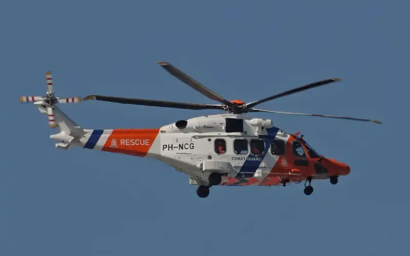 Kustwachthelikopter PH-NCG Leonardo AW189 gestationeerd op vliegveld Midden-Zeeland (EHMZ)