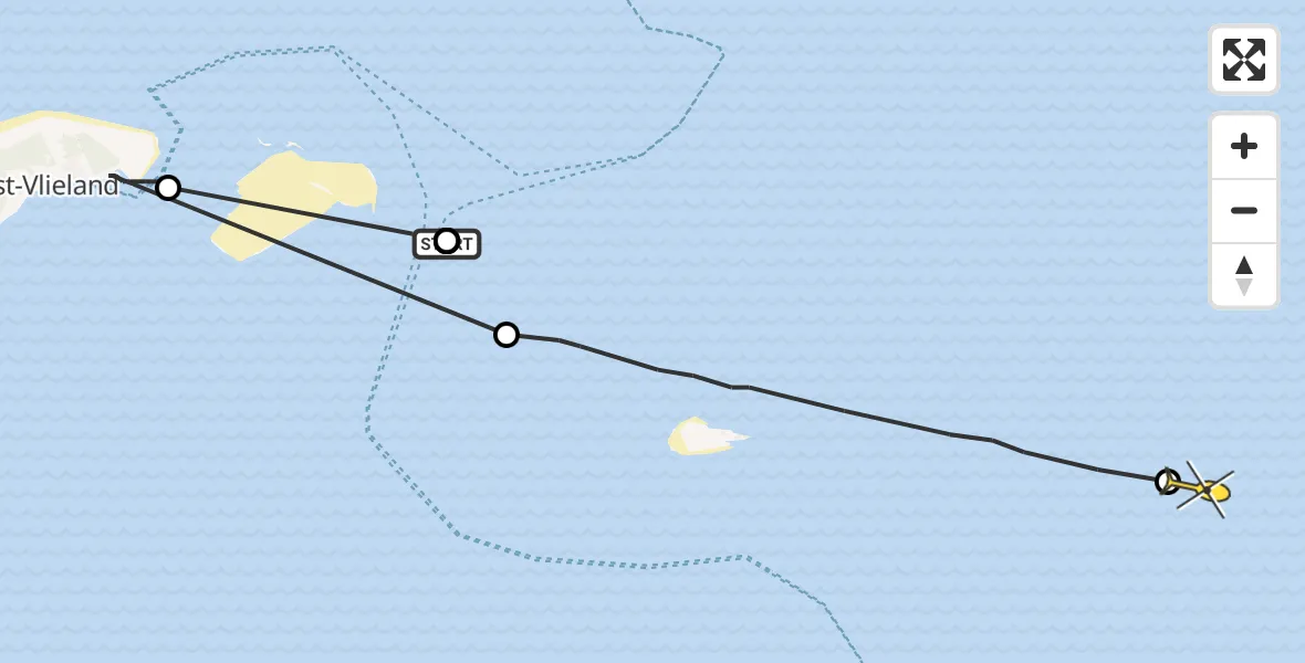 Routekaart van de vlucht: Ambulancehelikopter naar Formerum