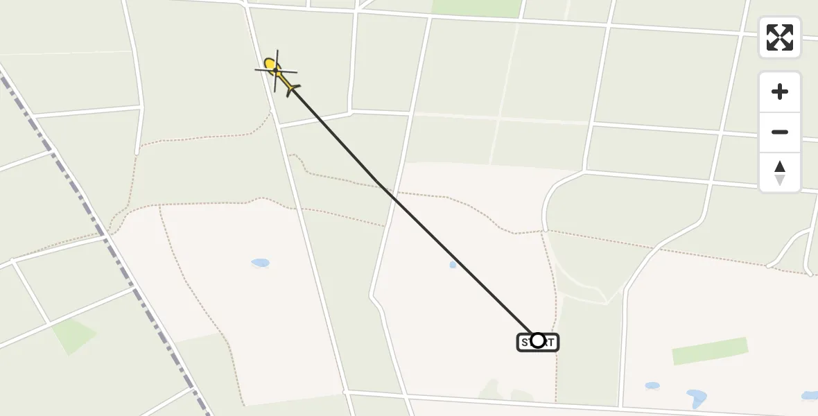 Routekaart van de vlucht: Politiehelikopter naar Epe