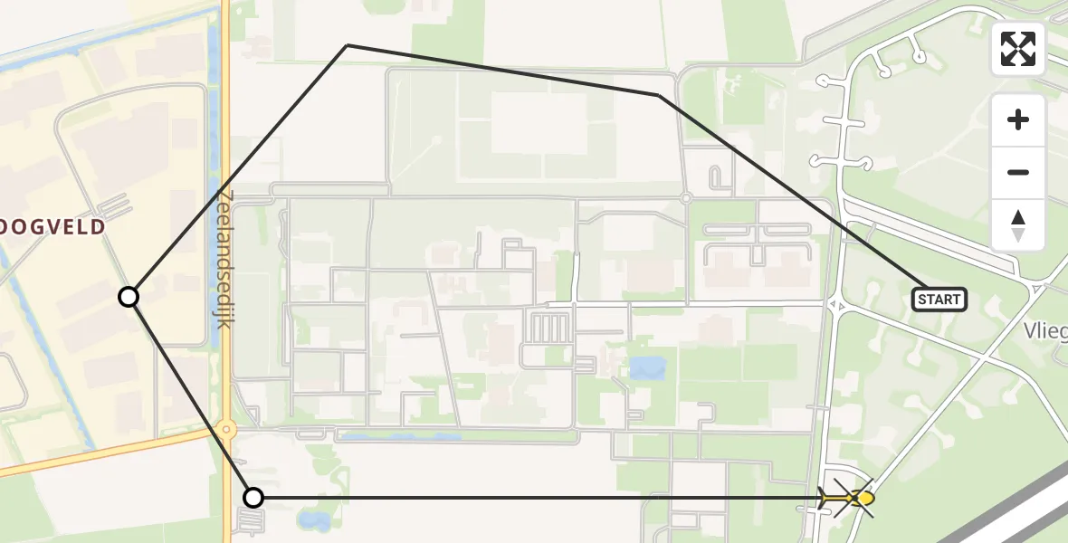 Routekaart van de vlucht: Lifeliner 3 naar Volkel