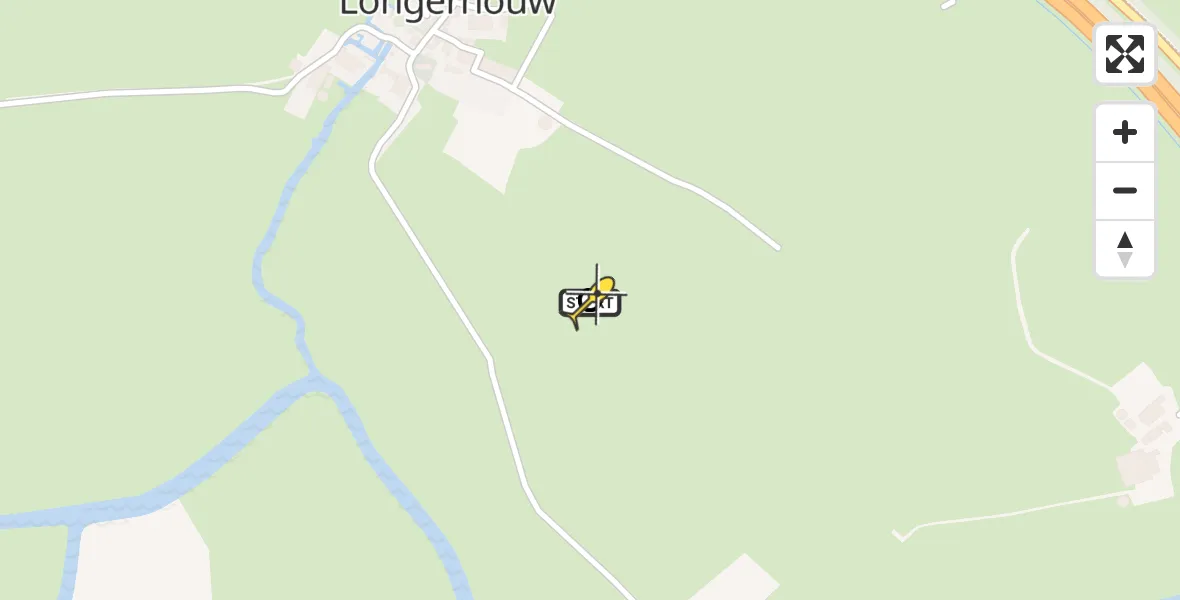 Routekaart van de vlucht: Ambulanceheli naar Longerhouw