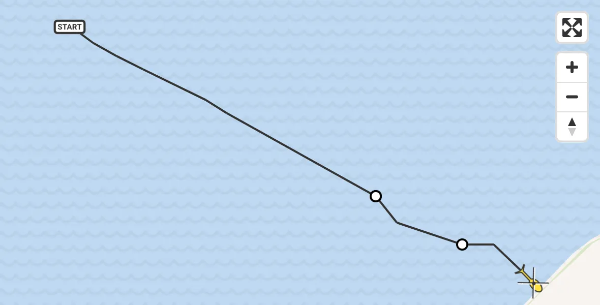 Routekaart van de vlucht: Ambulancehelikopter naar St.-Annaparochie
