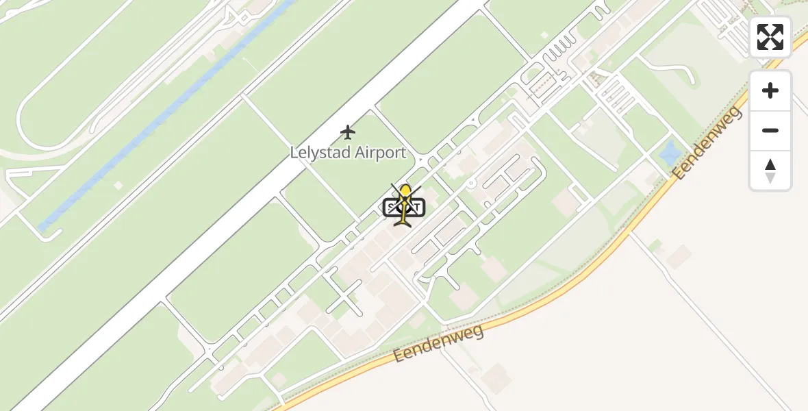 Routekaart van de vlucht: Traumahelikopter naar Lelystad