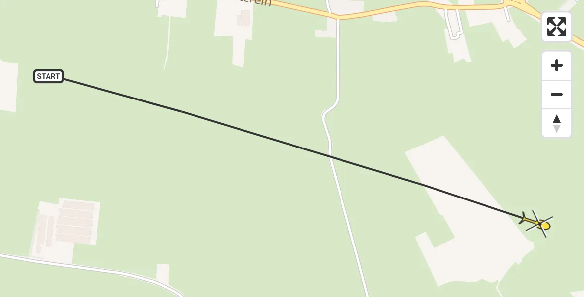 Routekaart van de vlucht: Ambulancehelikopter naar Wjelsryp