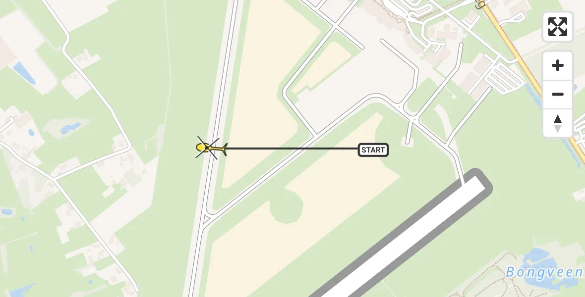 Routekaart van de vlucht: Traumahelikopter naar Eelde