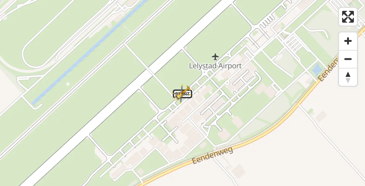 Vluchtroute Traumahelikopter Lelystad - Lelystad, 04 april 2022, 08:55