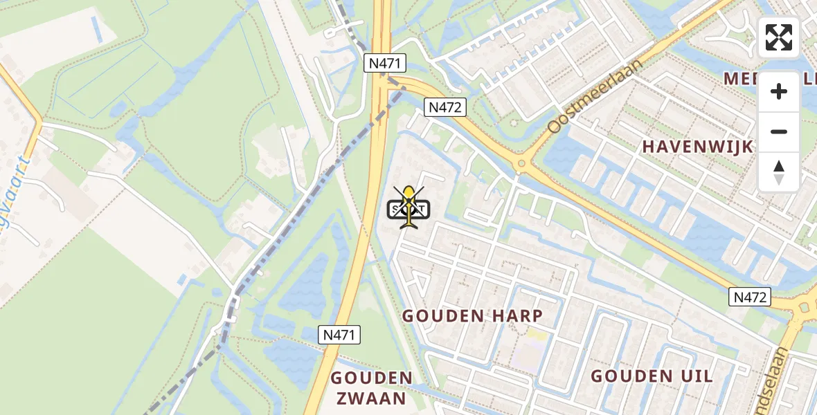 Vluchtroute Politiehelikopter van Berkel en Rodenrijs naar Berkel en Rodenrijs