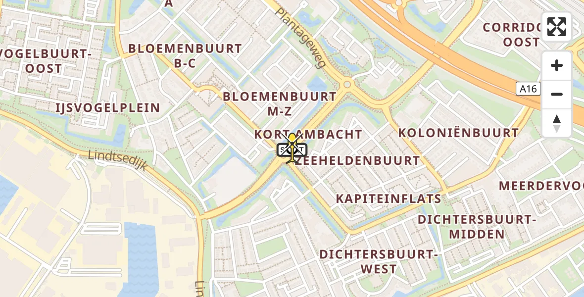 Routekaart van de vlucht: Politiehelikopter naar Zwijndrecht