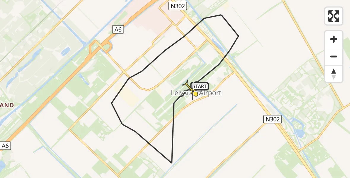 Routekaart van de vlucht: Traumahelikopter naar Lelystad