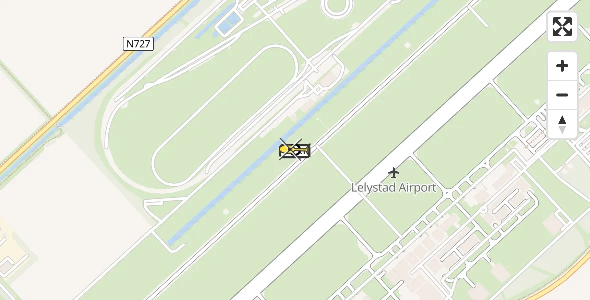 Routekaart van de vlucht: Traumahelikopter naar Lelystad