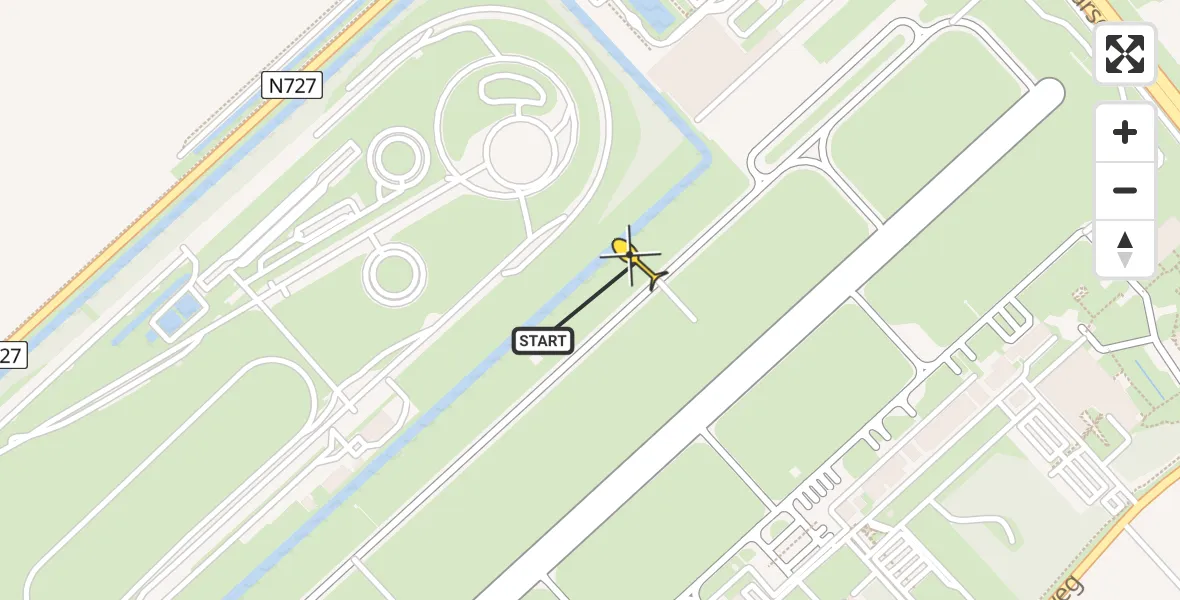 Routekaart van de vlucht: Traumahelikopter naar Lelystad