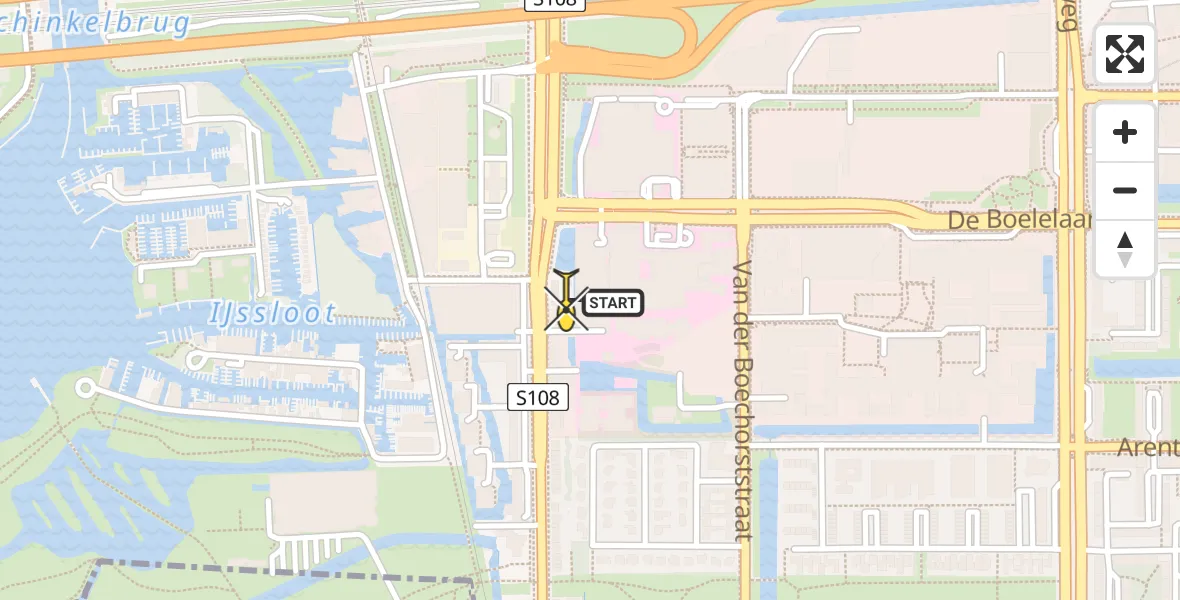 Routekaart van de vlucht: Lifeliner 1 naar VU Medisch Centrum Amsterdam