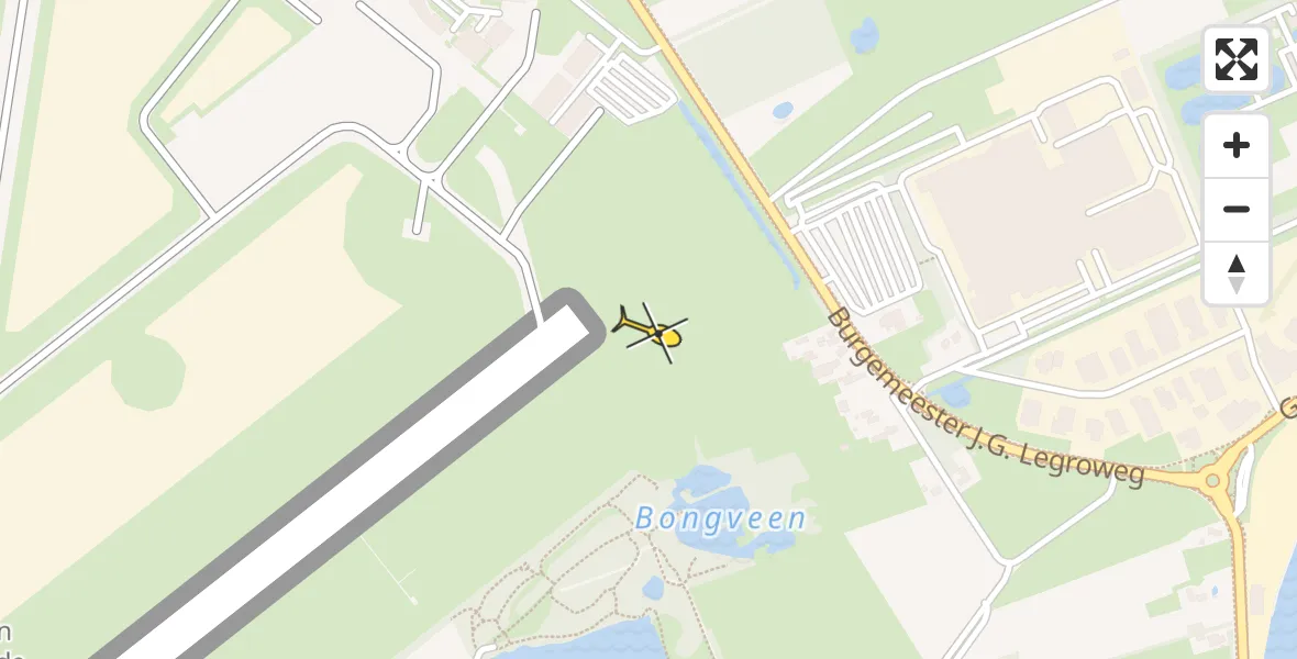 Routekaart van de vlucht: Traumahelikopter naar Eelde