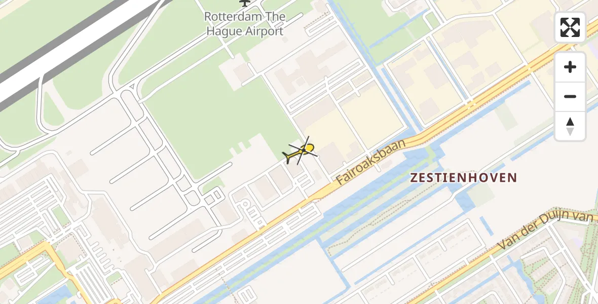 Routekaart van de vlucht: Lifeliner 2 naar Rotterdam