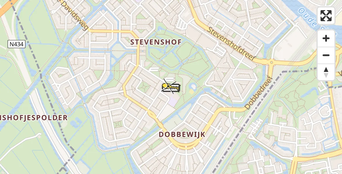 Routekaart van de vlucht: Traumahelikopter naar Leiden