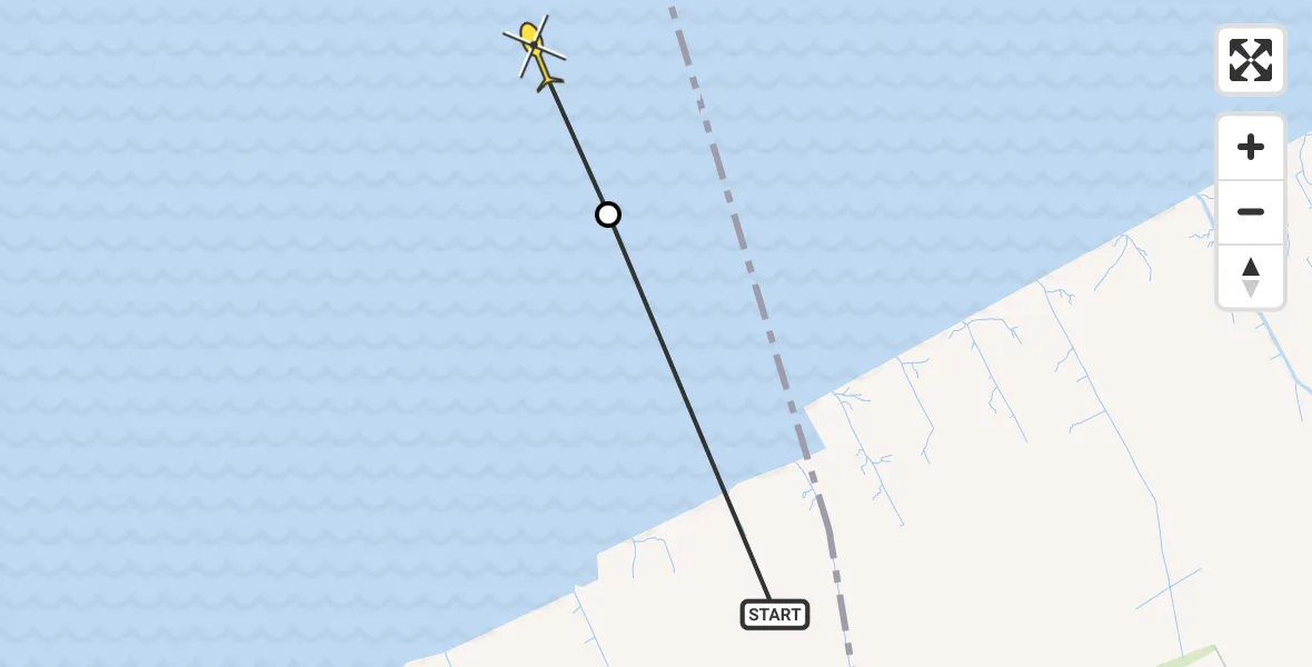 Routekaart van de vlucht: Ambulancehelikopter naar St.-Annaparochie