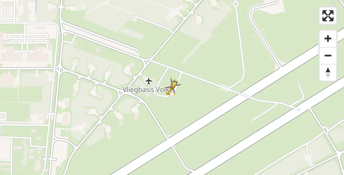 Vluchtroute Traumahelikopter Vliegbasis Volkel - Vliegbasis Volkel, 30 april 2022, 07:53