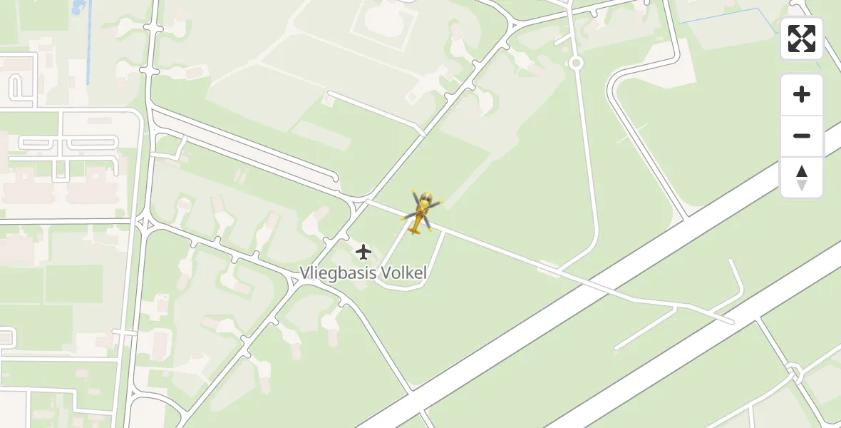Vluchtroute Traumahelikopter Vliegbasis Volkel - Vliegbasis Volkel, 30 april 2022, 11:49