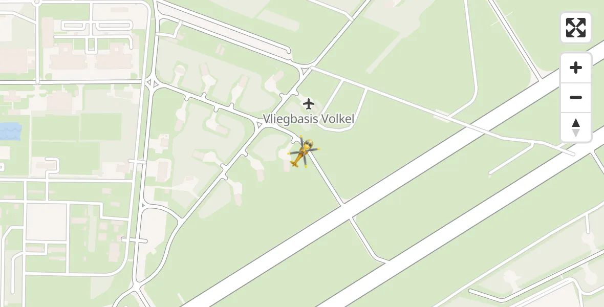 Vluchtroute Traumahelikopter Vliegbasis Volkel - Vliegbasis Volkel, 01 mei 2022, 09:04