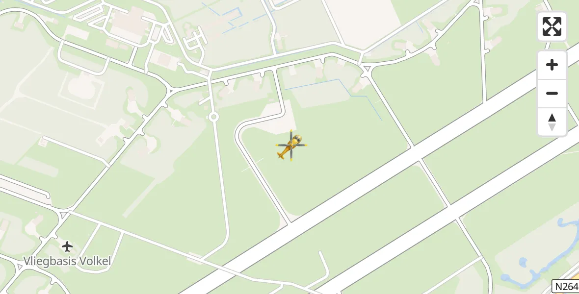 Vluchtroute Traumahelikopter Vliegbasis Volkel - Vliegbasis Volkel, 01 mei 2022, 15:00
