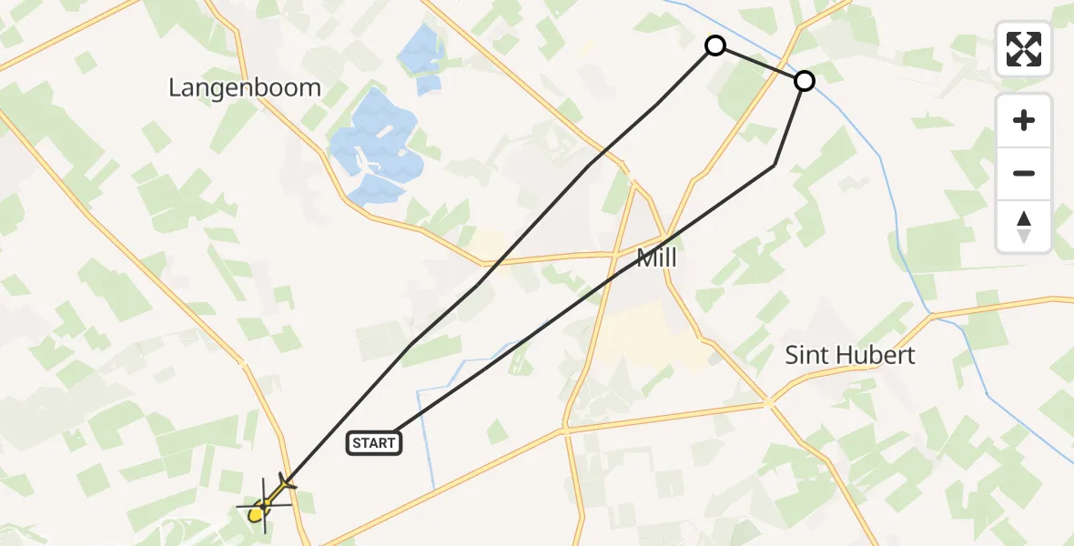 Routekaart van de vlucht: Lifeliner 3 naar Odiliapeel