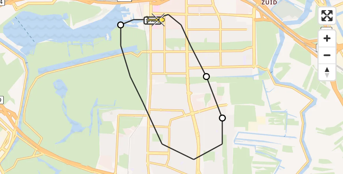 Routekaart van de vlucht: Lifeliner 1 naar VU Medisch Centrum Amsterdam