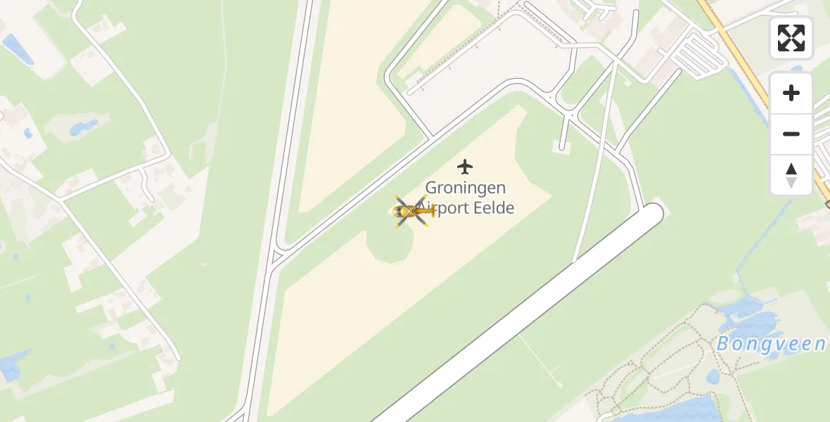 Vluchtroute Traumahelikopter Groningen Airport Eelde - Groningen Airport Eelde, 05 mei 2022, 07:36