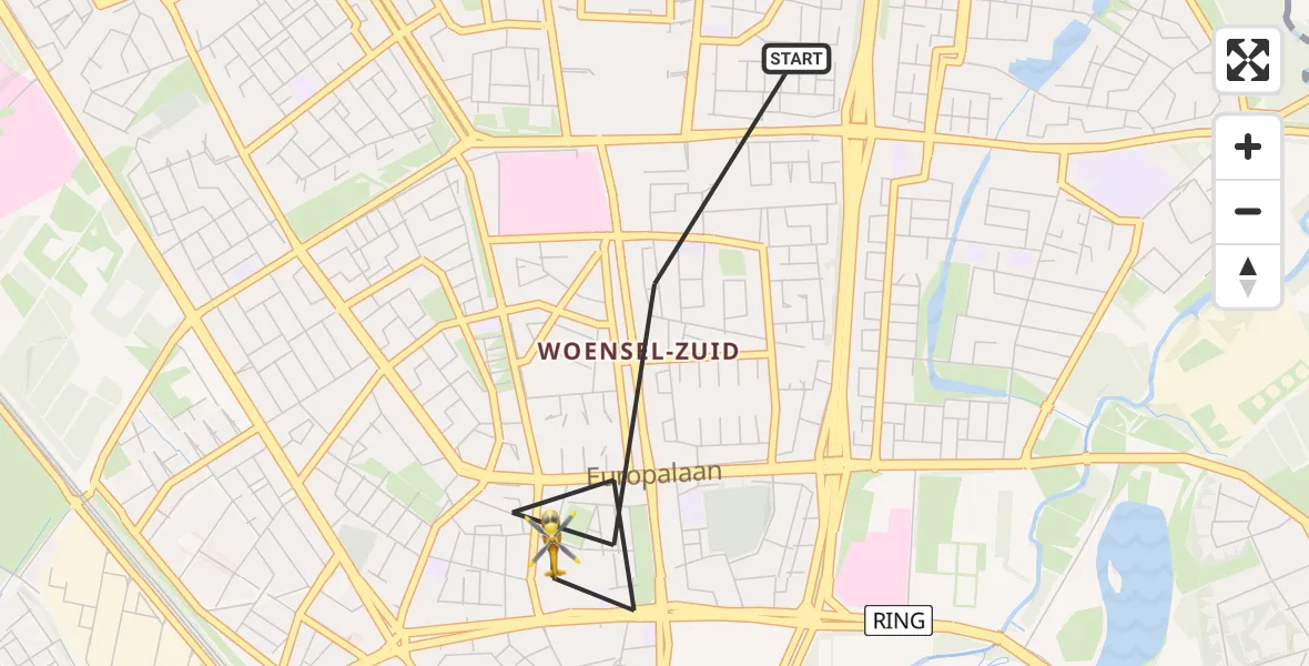 Vluchtroute Traumahelikopter Eindhoven - Eindhoven, 05 mei 2022, 13:22