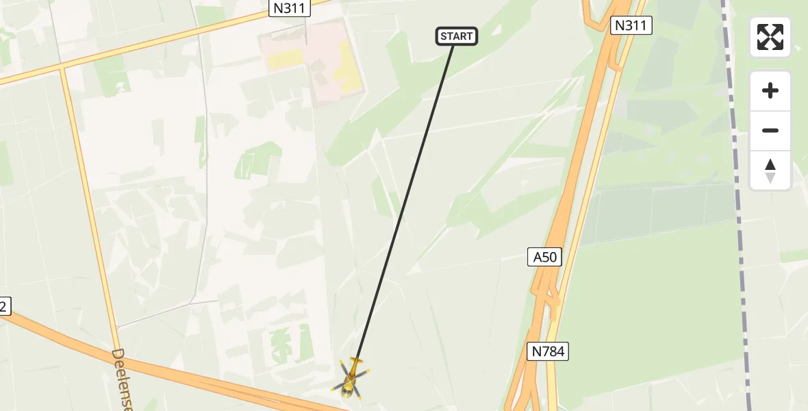 Vluchtroute Traumahelikopter Arnhem - Arnhem, 05 mei 2022, 15:13