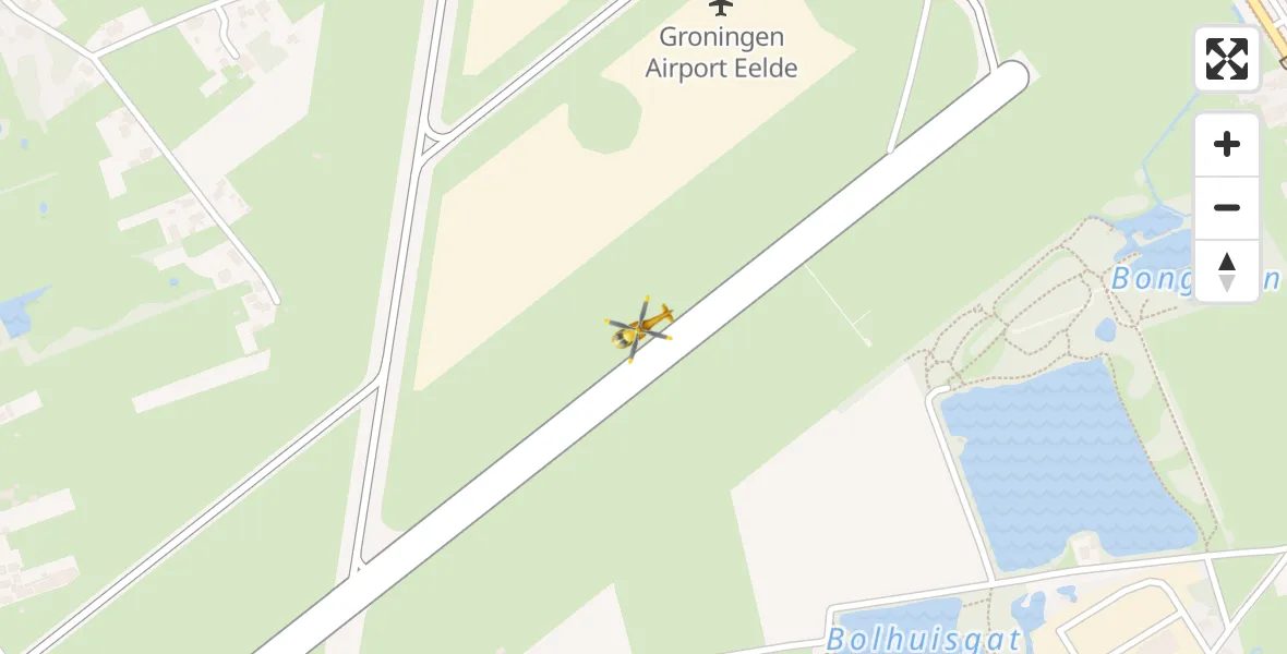 Vluchtroute Traumahelikopter Groningen Airport Eelde - Groningen Airport Eelde, 06 mei 2022, 17:14
