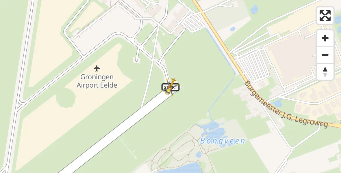 Vluchtroute Traumahelikopter Groningen Airport Eelde - Groningen Airport Eelde, 07 mei 2022, 12:19