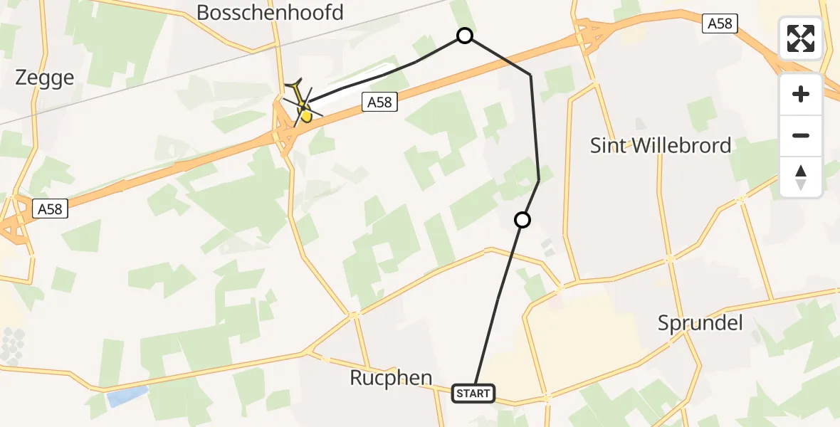 Routekaart van de vlucht: Lifeliner 2 naar Breda International Airport