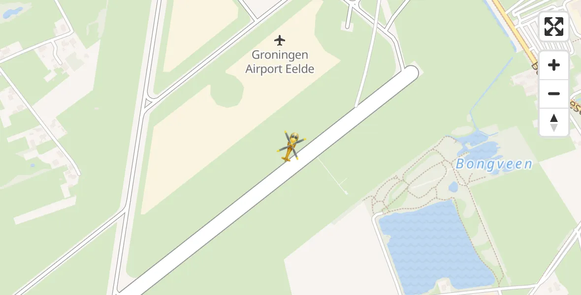 Vluchtroute Traumahelikopter Groningen Airport Eelde - Groningen Airport Eelde, 07 mei 2022, 20:04