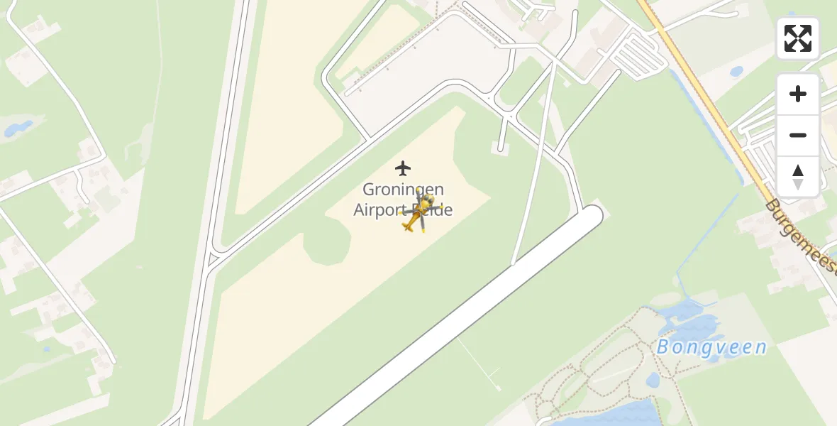 Vluchtroute Traumahelikopter Groningen Airport Eelde - Groningen Airport Eelde, 08 mei 2022, 02:59