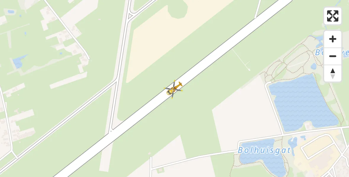 Vluchtroute Traumahelikopter Groningen Airport Eelde - Groningen Airport Eelde, 09 mei 2022, 04:40