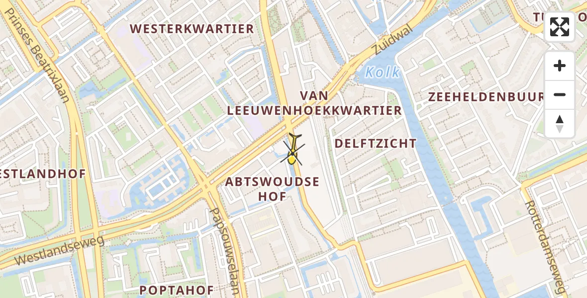 Routekaart van de vlucht: Lifeliner 2 naar Delft