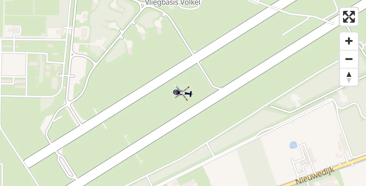 Vluchtroute Politiehelikopter Vliegbasis Volkel - Vliegbasis Volkel, 09 mei 2022, 20:36