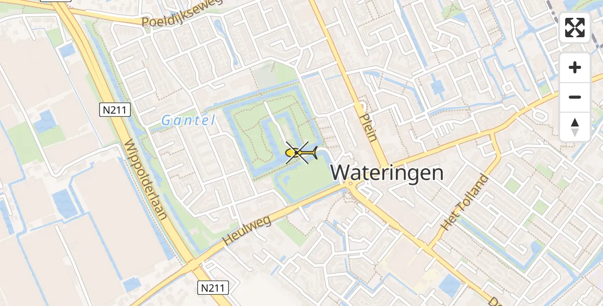 Routekaart van de vlucht: Lifeliner 1 naar Wateringen