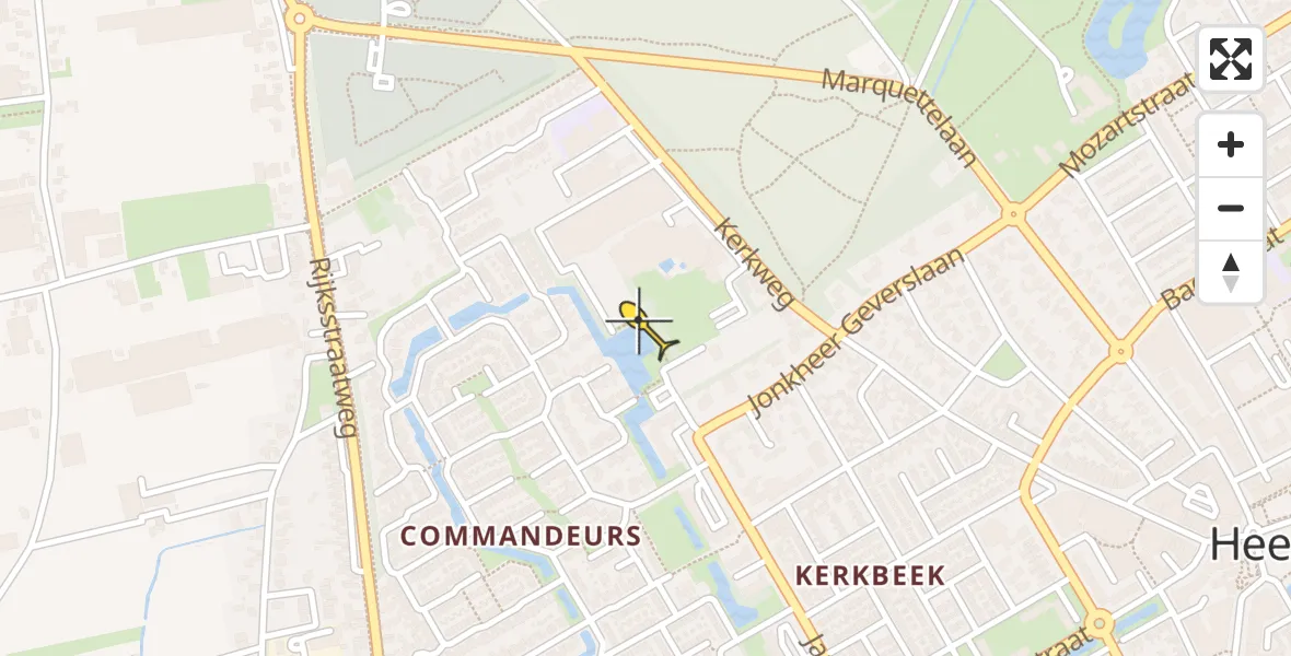 Routekaart van de vlucht: Lifeliner 1 naar Heemskerk