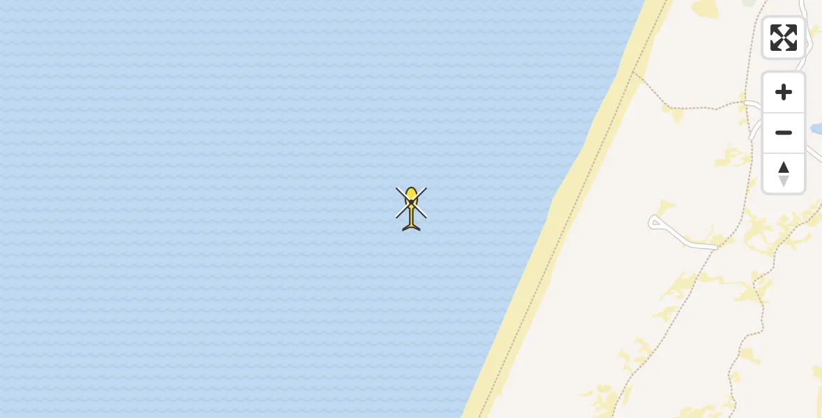 Routekaart van de vlucht: Politiehelikopter naar Noordwijk