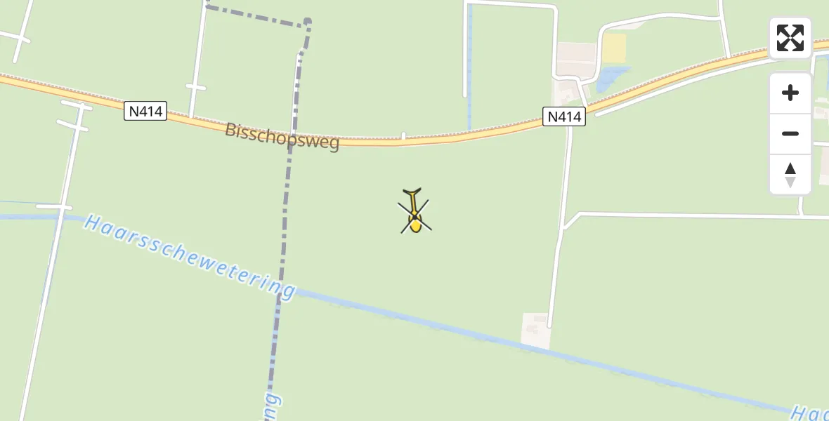 Routekaart van de vlucht: Politiehelikopter naar Bunschoten-Spakenburg