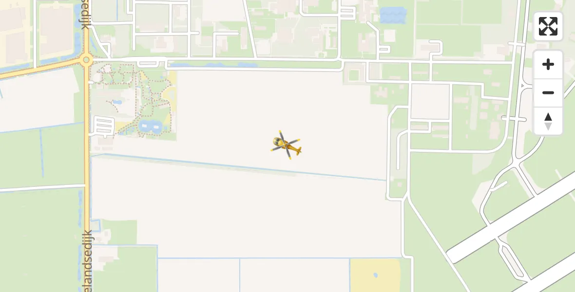 Vluchtroute Traumahelikopter Vliegbasis Volkel - Vliegbasis Volkel, 14 mei 2022, 07:48
