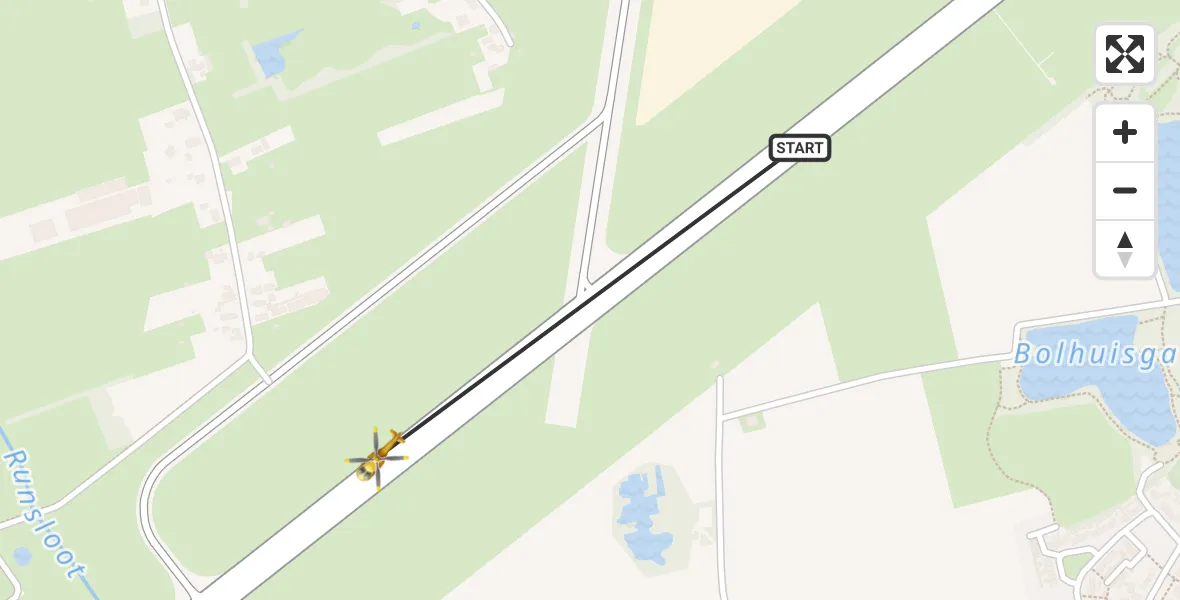 Vluchtroute Traumahelikopter Groningen Airport Eelde - Groningen Airport Eelde, 14 mei 2022, 09:48