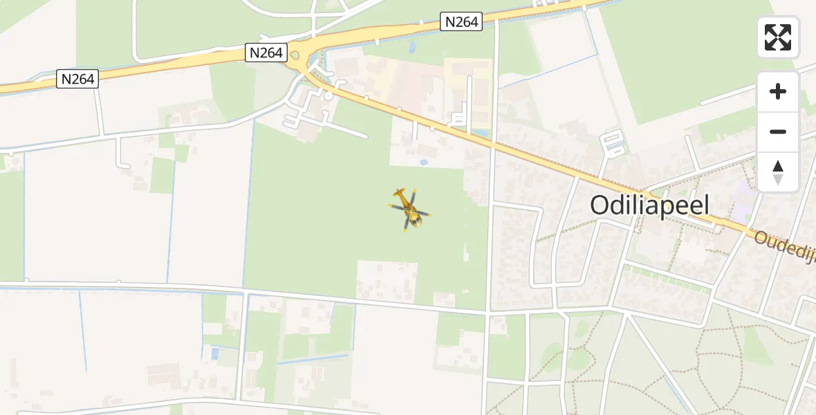 Vluchtroute Traumahelikopter Vliegbasis Volkel - Vliegbasis Volkel, 14 mei 2022, 12:23