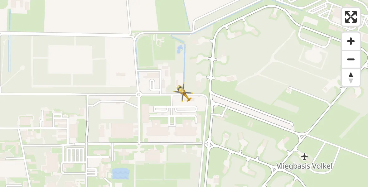 Vluchtroute Traumahelikopter Vliegbasis Volkel - Vliegbasis Volkel, 14 mei 2022, 13:24