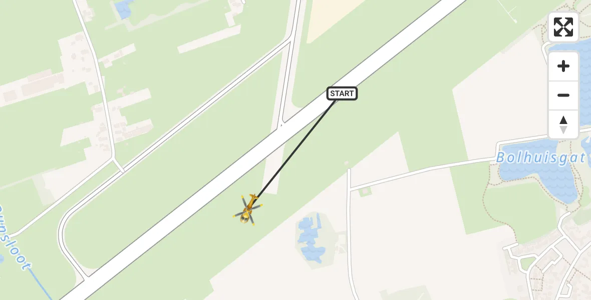 Vluchtroute Traumahelikopter Groningen Airport Eelde - Groningen Airport Eelde, 14 mei 2022, 15:04