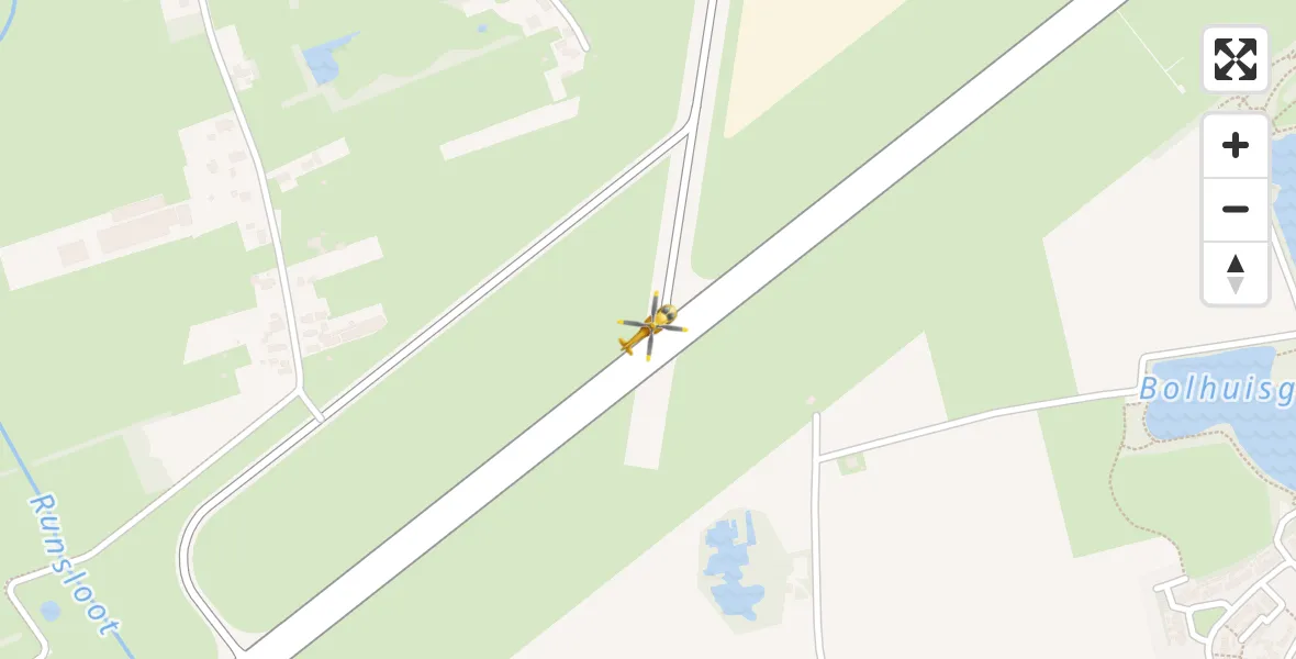 Vluchtroute Traumahelikopter Groningen Airport Eelde - Groningen Airport Eelde, 14 mei 2022, 19:08