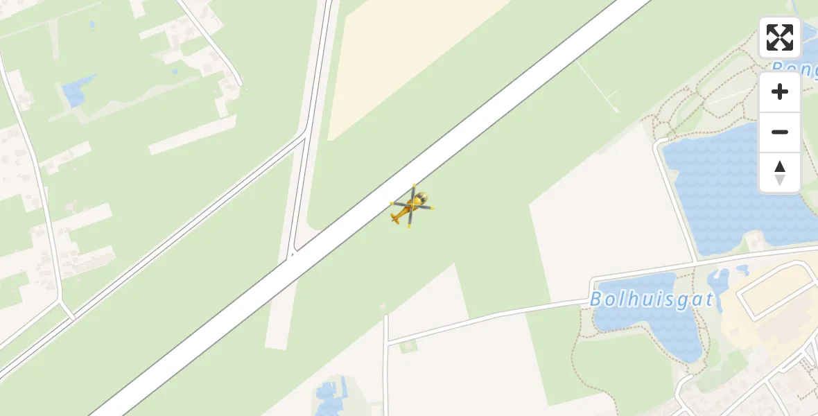 Vluchtroute Traumahelikopter Groningen Airport Eelde - Groningen Airport Eelde, 15 mei 2022, 14:38