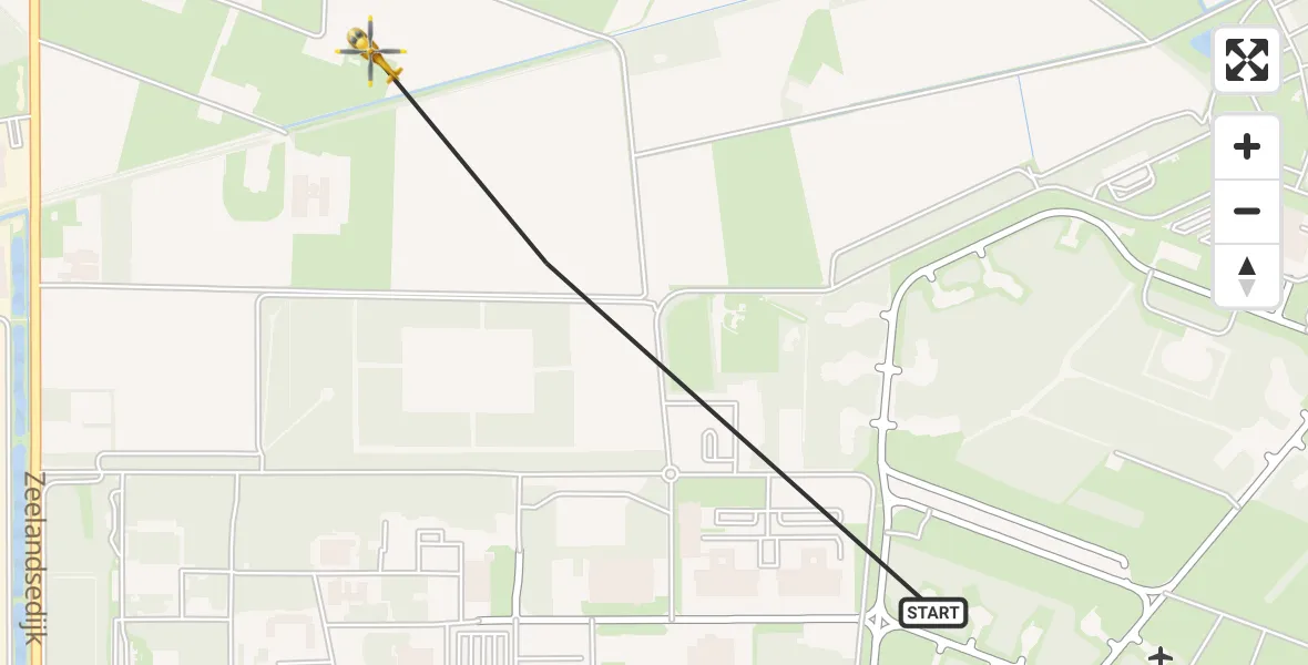 Vluchtroute Traumahelikopter Vliegbasis Volkel - Vliegbasis Volkel, 15 mei 2022, 14:44