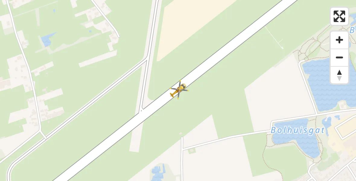 Vluchtroute Traumahelikopter Groningen Airport Eelde - Groningen Airport Eelde, 15 mei 2022, 21:12